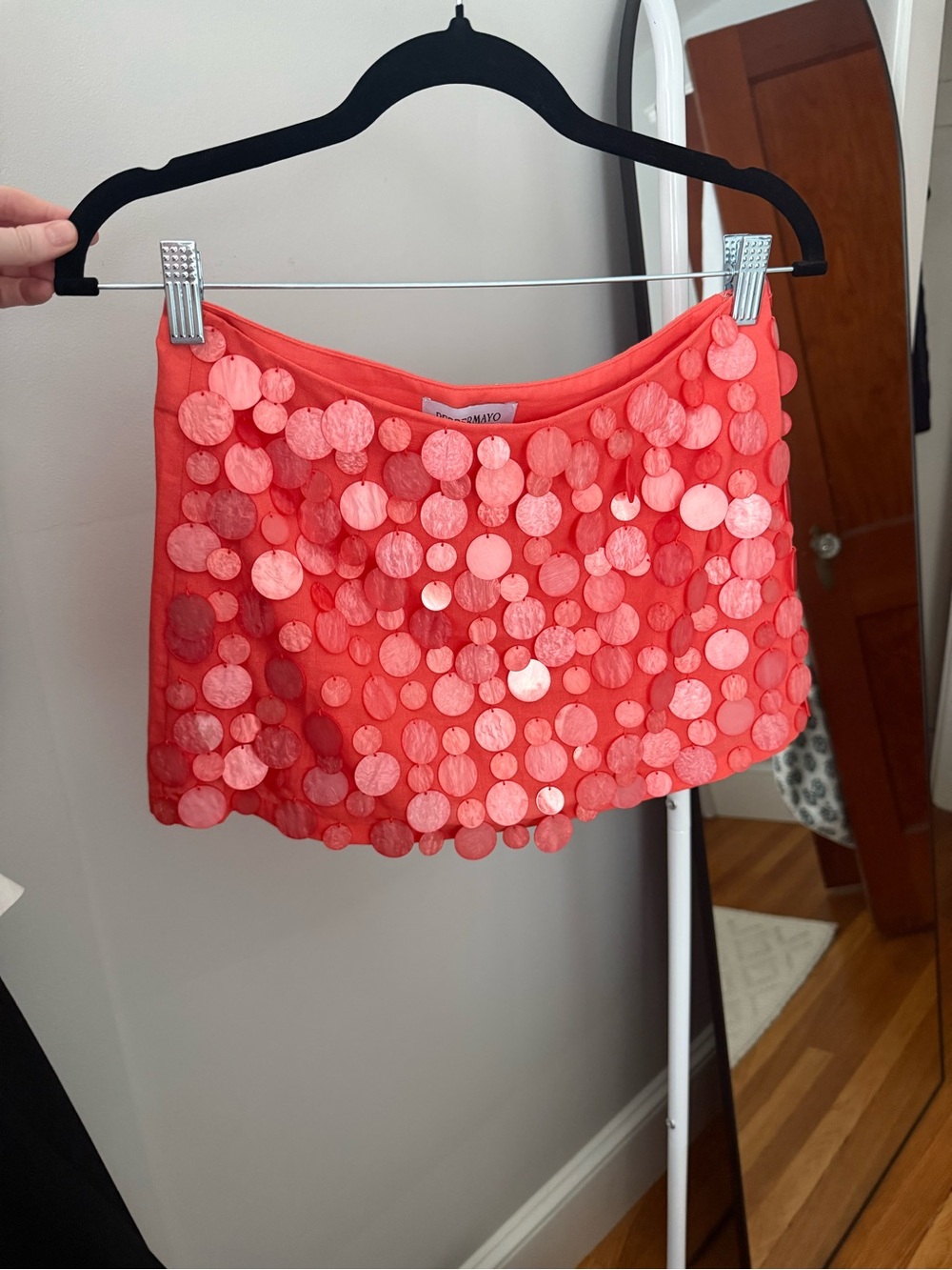 Peppermayo Coral Sequin Mini Skirt - Picture 3 of 4